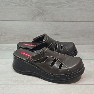 Vintage Unionbay Women Trivia Mary Jane Tracktor Chuncky Slip-On Clogs Shoes 9M